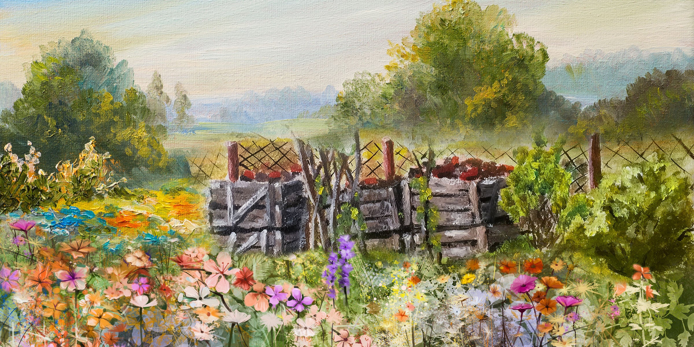 Kate Spring Colorful Flowers Valentine's Day Backdrop for Photography Designed by JFCC -UK