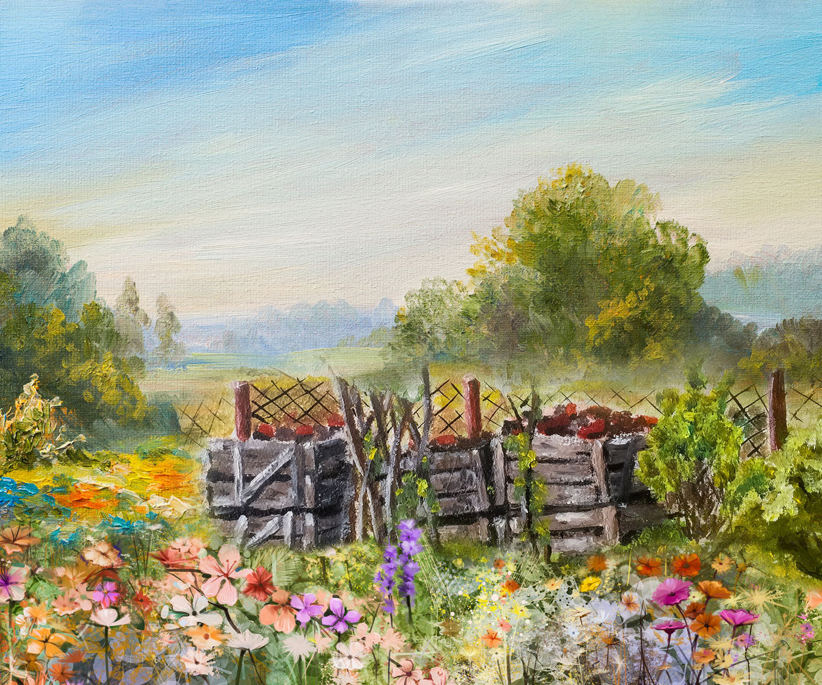 Kate Spring Colorful Flowers Valentine's Day Backdrop for Photography Designed by JFCC -UK