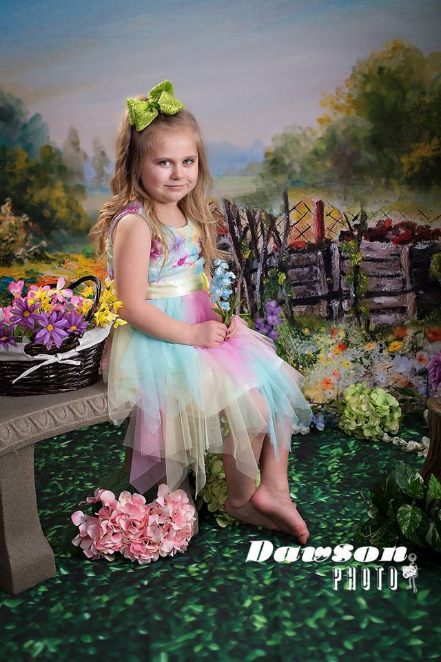 Kate Spring Colorful Flowers Valentine's Day Backdrop for Photography Designed by JFCC -UK