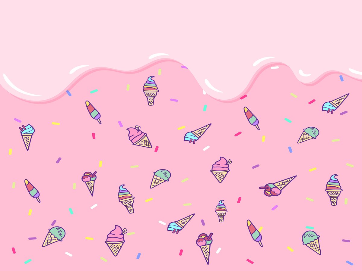 Kate Ice Cream Summer Pink Backdrop Designed by JFCC -UK