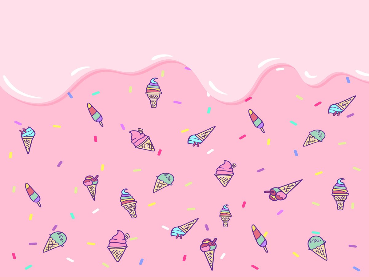 Kate Ice Cream Summer Pink Backdrop Designed by JFCC