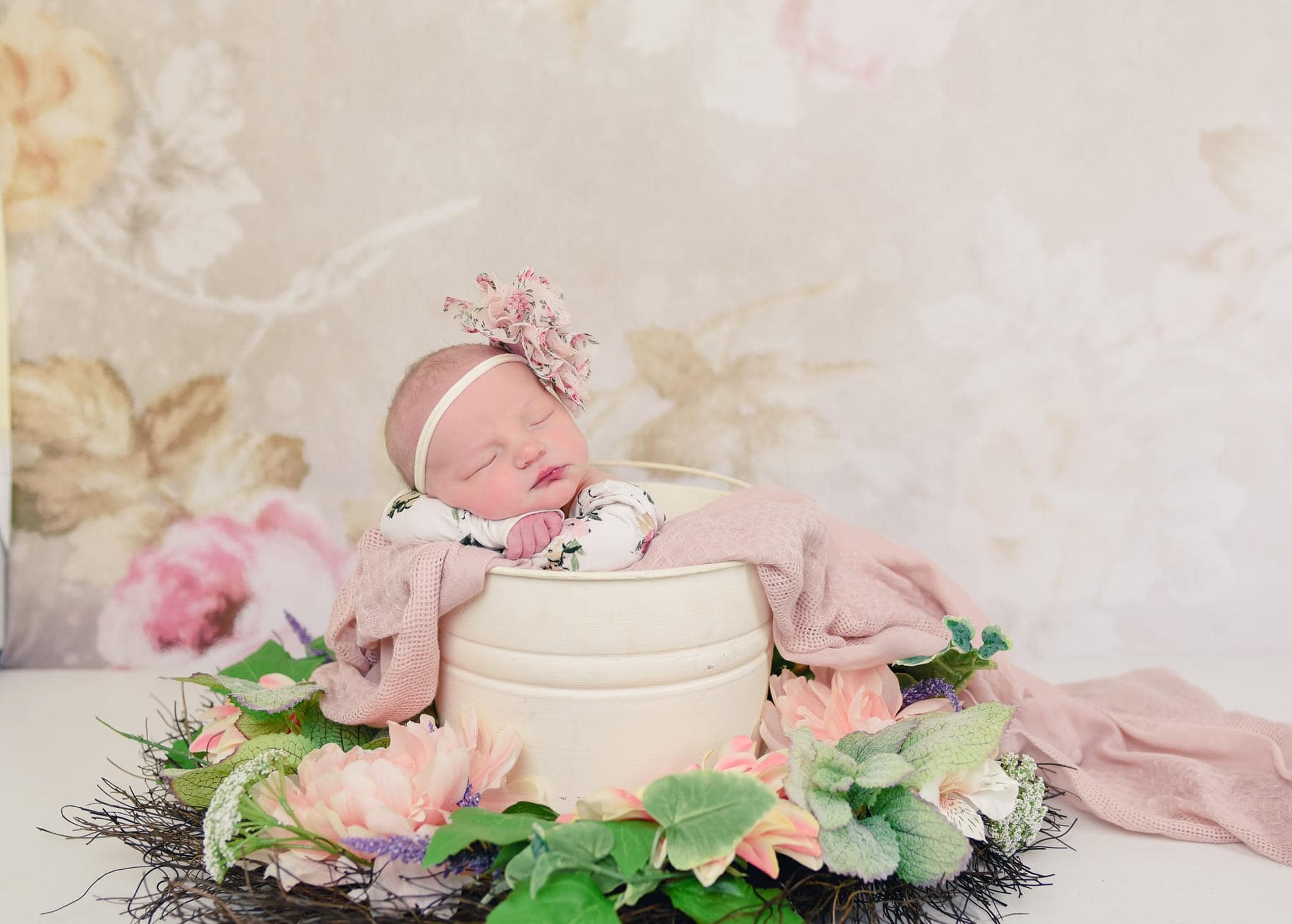 Kate Wedding Retro Old Blurring Flowers Backdrop for Photography Designed by JFCC -UK