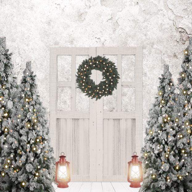 Kate Christmas Trees Door Backdrop for Photography -UK