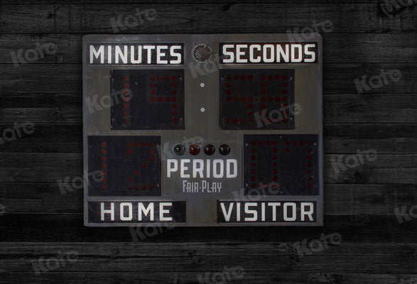Kate Sports Black Vintage Basketball Scoreboard Backdrop for Photography -UK