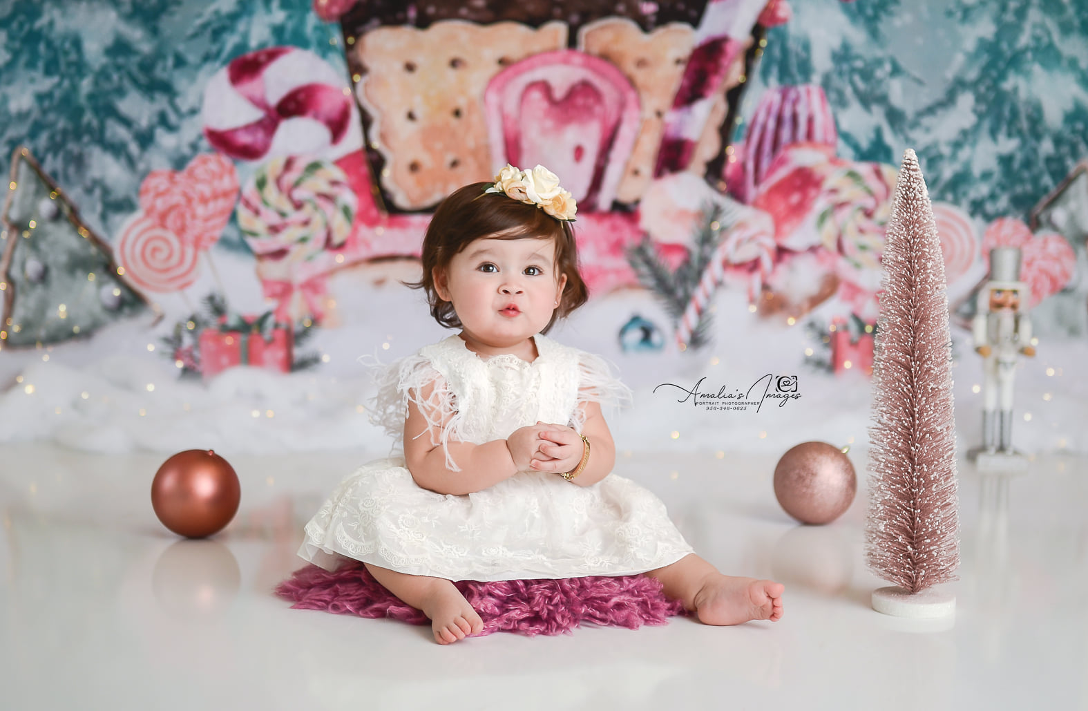 Kate Christmas Sugars Gingerbread Hot Cocoa Backdrop for Photography -UK