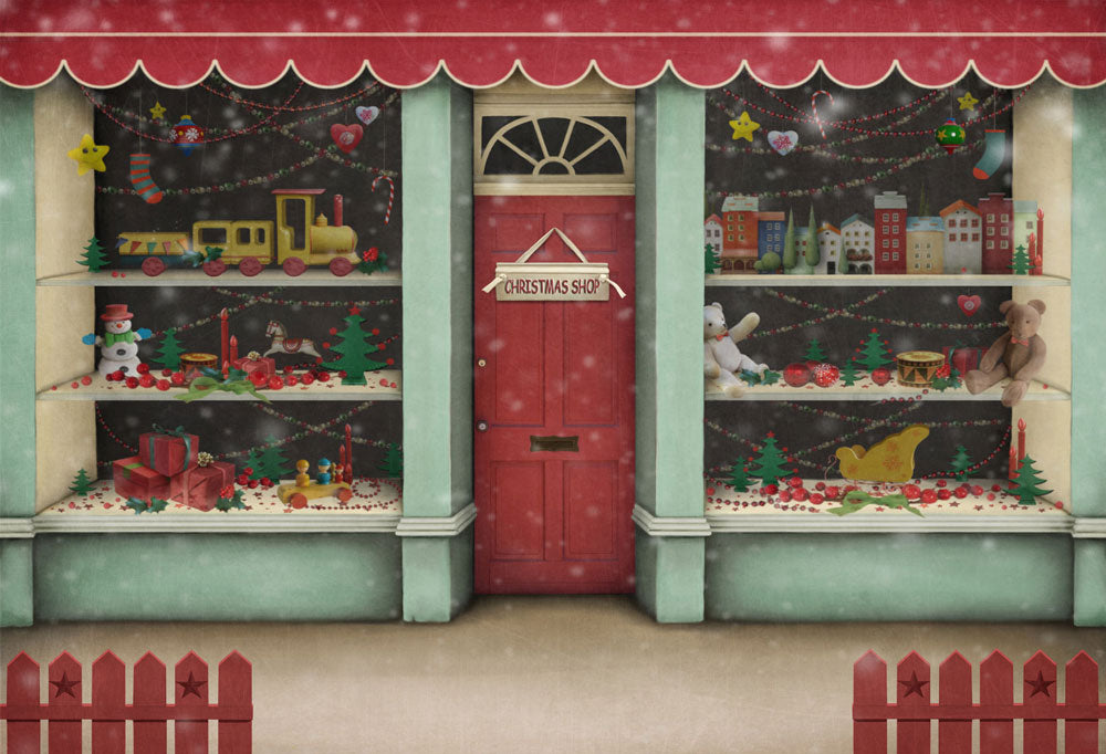 Kate Christmas Santa Workshop Photography Backdrop Children Photo Background - Kate backdrop UK