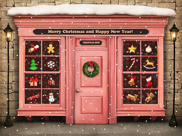 Kate Merry Christmas Shop Backdrop Happy New Year Children Photo Background - Kate backdrop UK