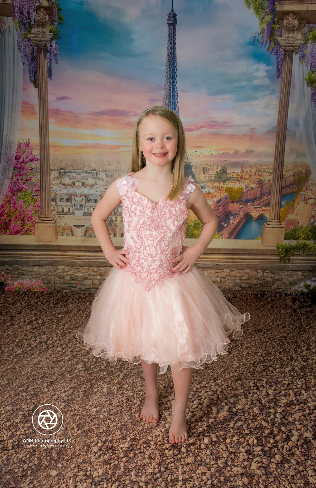Kate Colored Flower Flowers Backdrop Eiffel Tower Paris City -UK