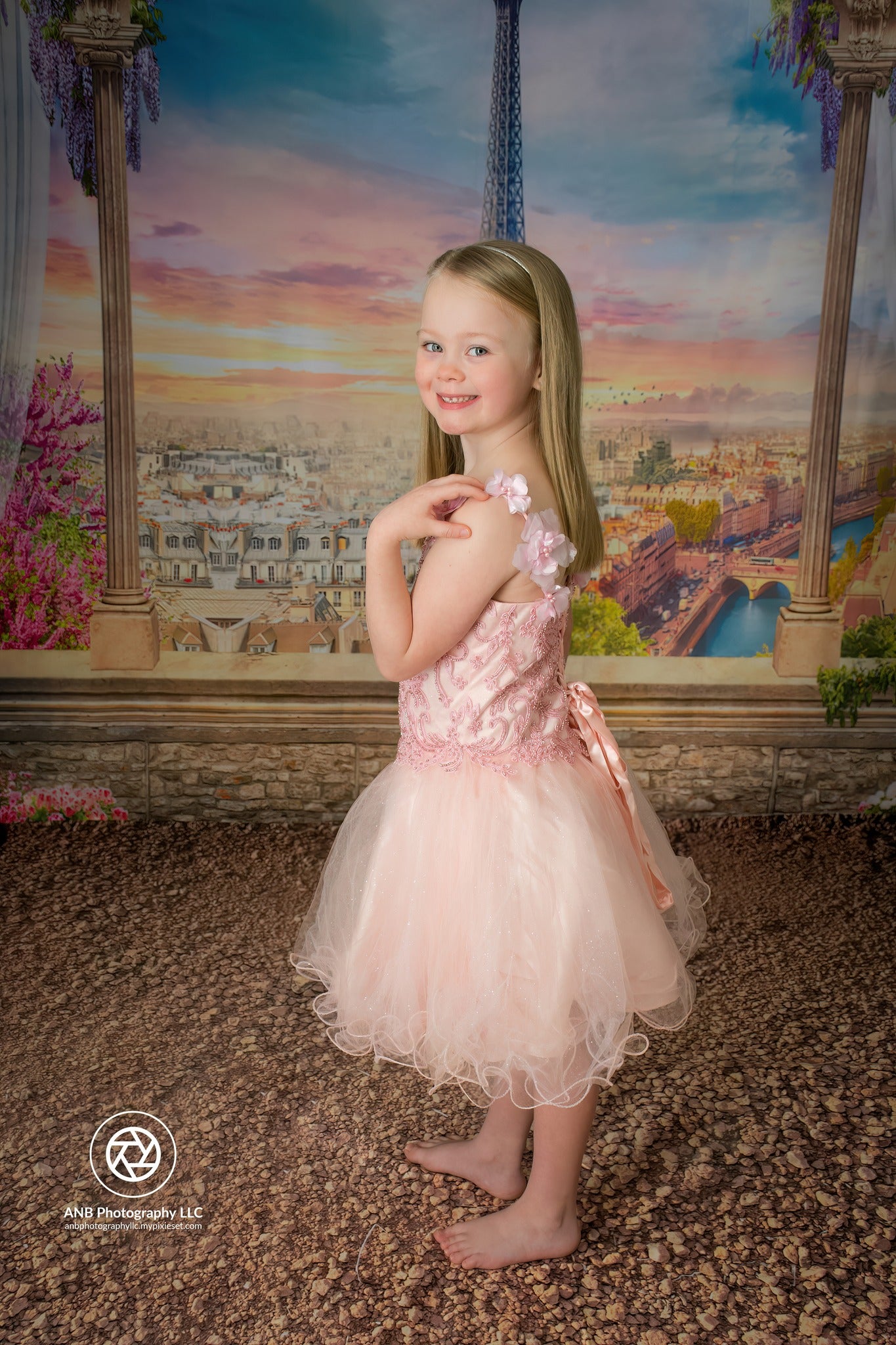 Kate Colored Flower Flowers Backdrop Eiffel Tower Paris City -UK