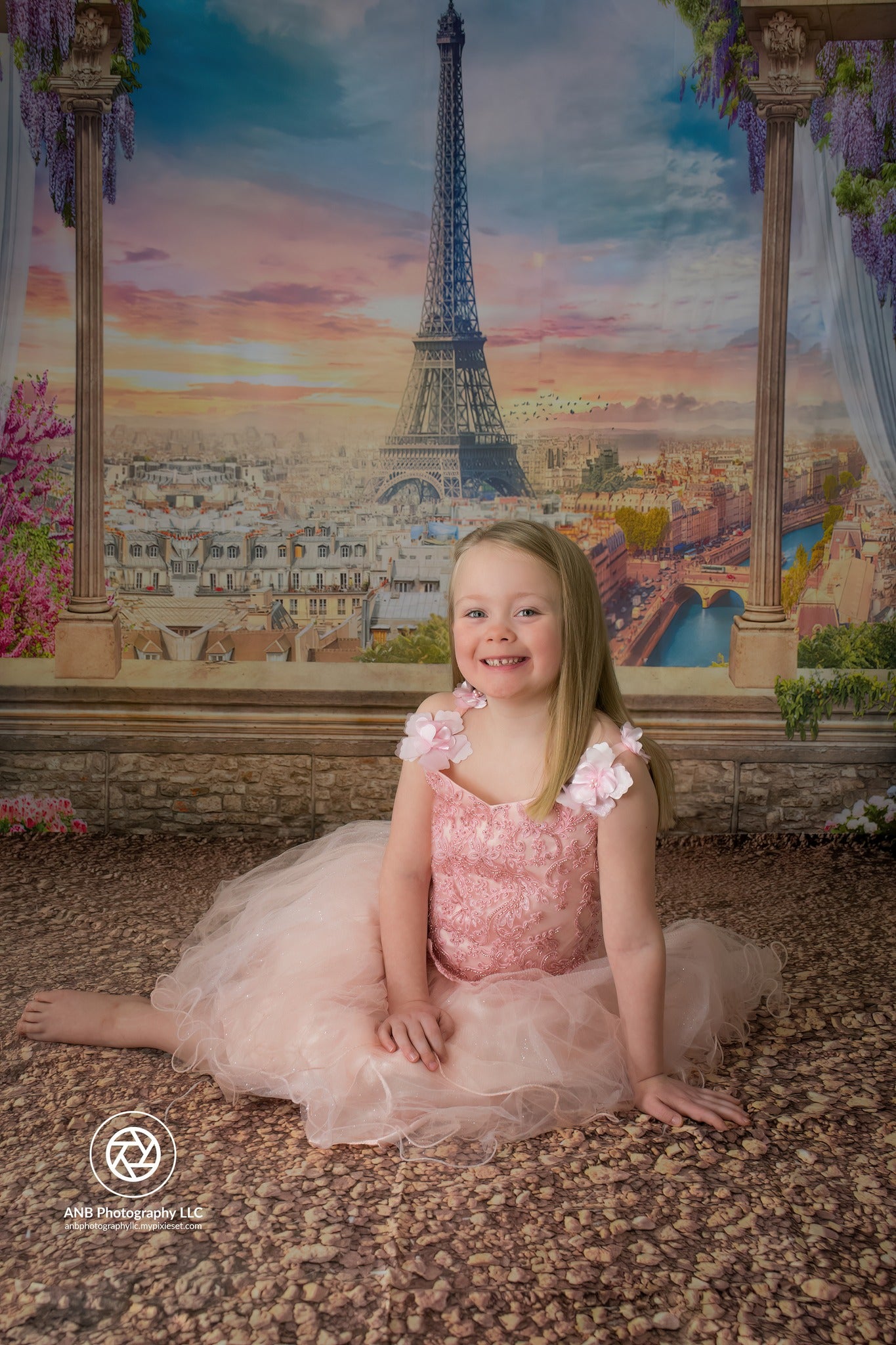 Kate Colored Flower Flowers Backdrop Eiffel Tower Paris City -UK