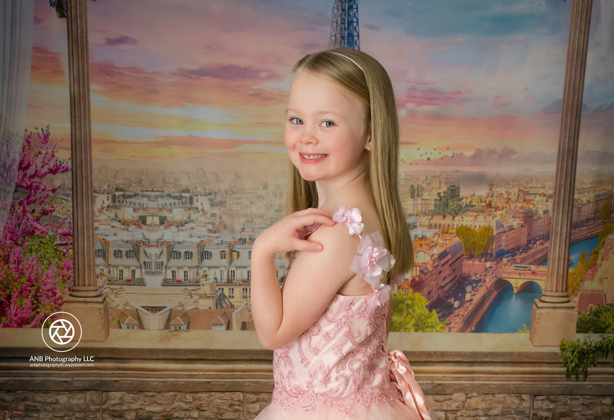 Kate Colored Flower Flowers Backdrop Eiffel Tower Paris City -UK