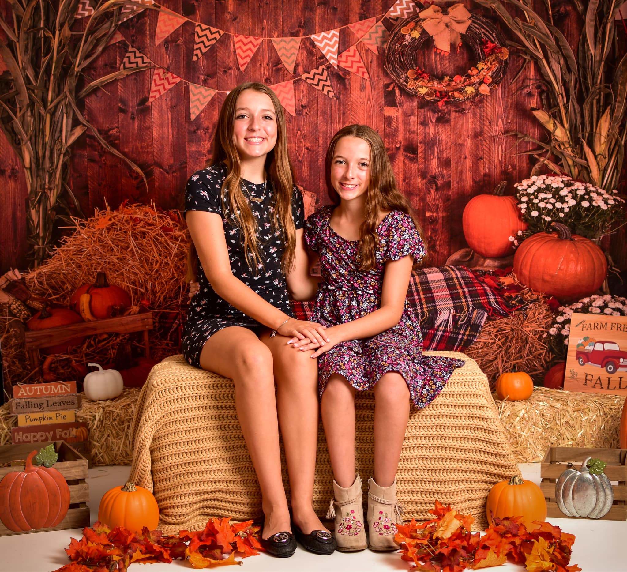 Kate Halloween Pumpkin Haystack Autumn Backdrop for Photograpy -UK