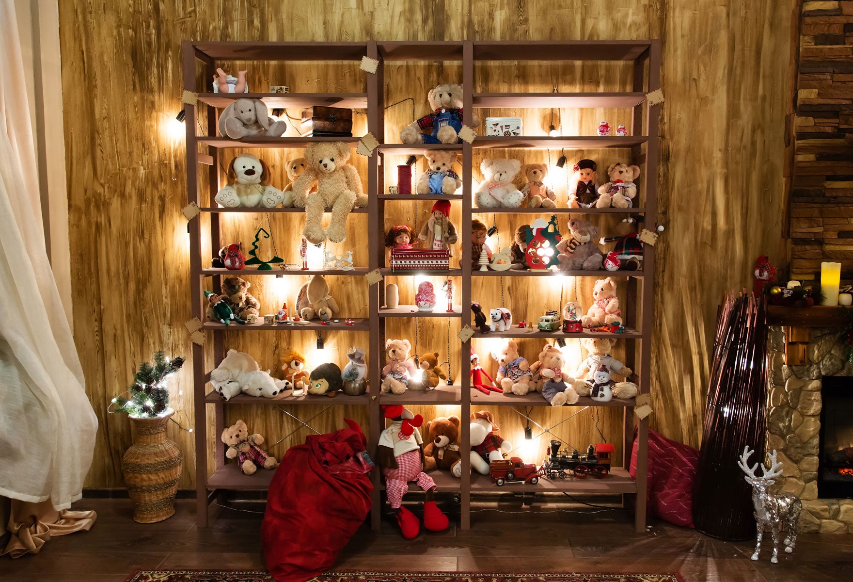 Kate Christmas Toy Shelf Backdrops for Photography -UK