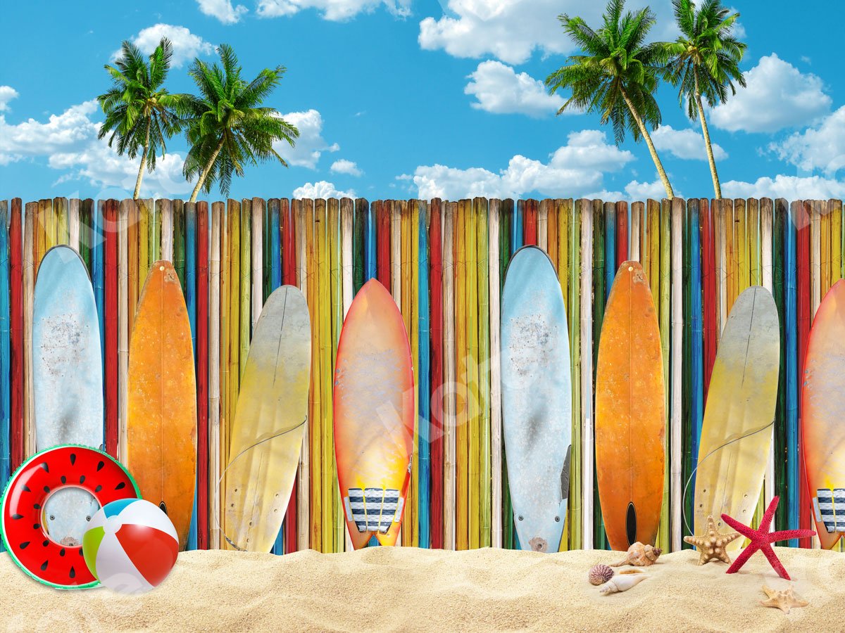 Kate Summer Beach Surfboard Backdrop for Photography -UK