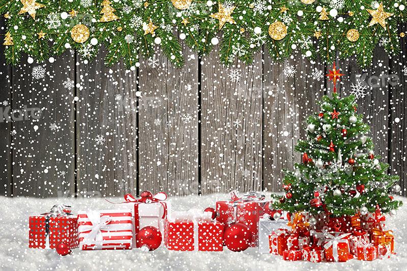 Kate Christmas Wood Snow Backdrop for Photography -UK