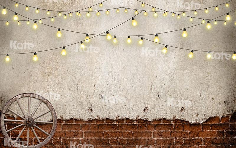 Kate Brick Wall Lights Backdrop for Photography -UK