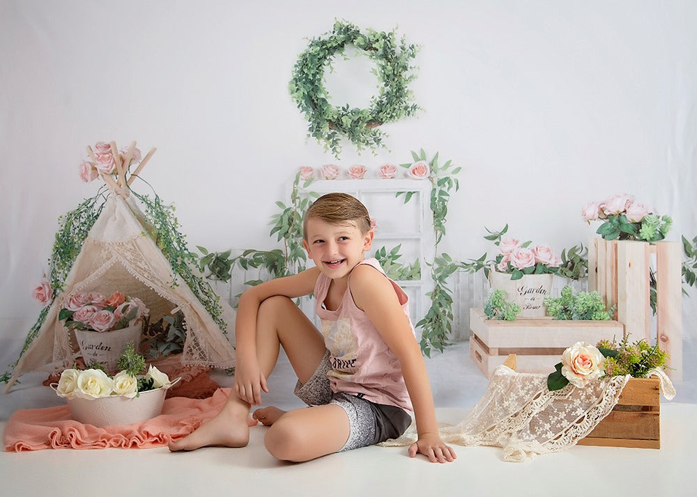 Kate Spring Pink Roses with Tent Backdrop Designed by Jia Chan Photography -UK