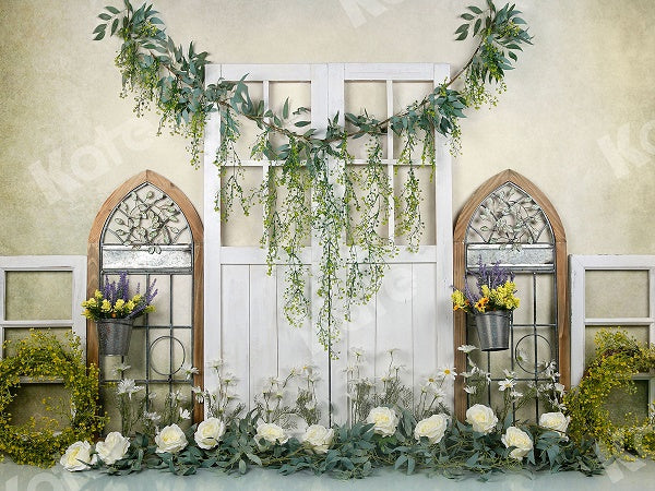 Kate Spring Floral Barn Door Backdrop Designed by Jia Chan Photography -UK
