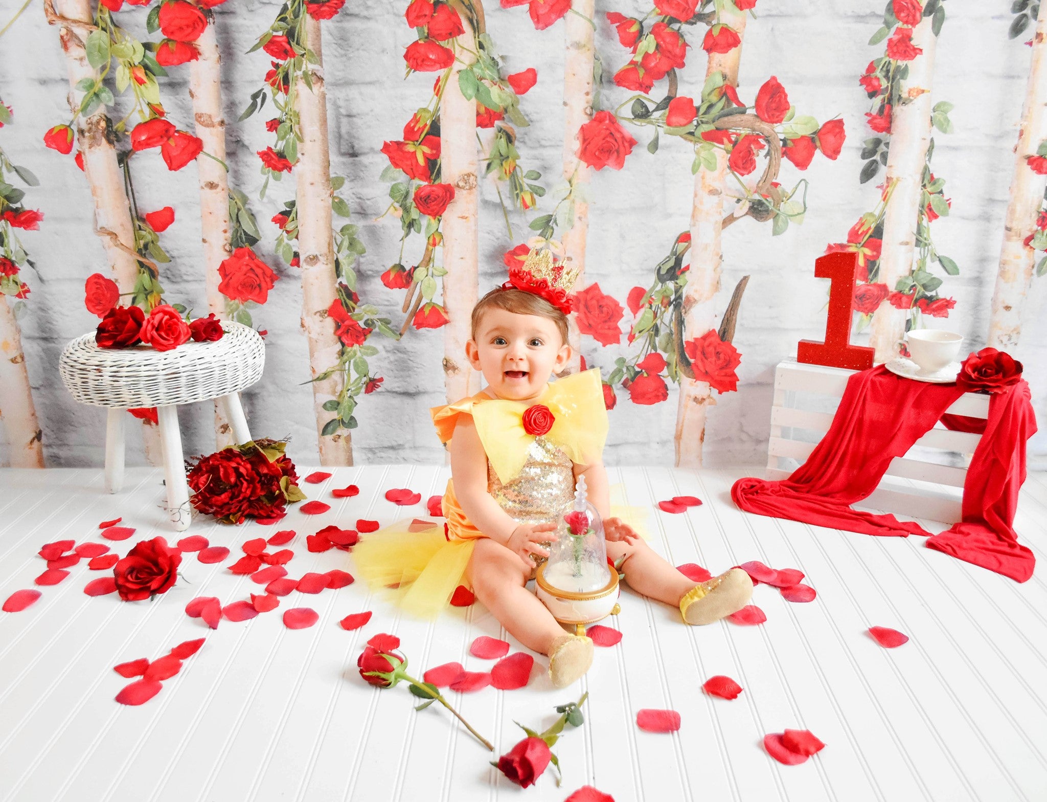 Kate Valentines Wooden Stick with Roses Backdrop Designed by Jia Chan Photography -UK