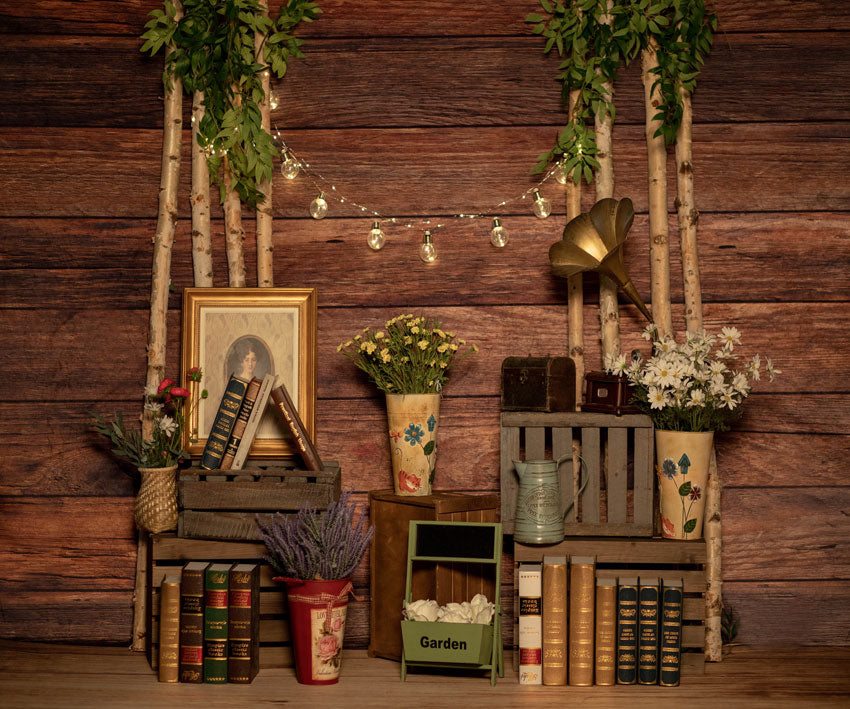 Kate Valentine's Day/Mother's Day Light Wooden Photograph Backdrop Designed by Jia Chan -UK
