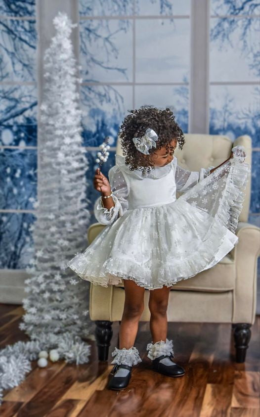 Kate Window Backdrop Winter Snow Garden Designed by Emetselch -UK