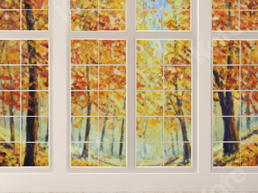 Kate Window Backdrop Fall Garden Designed by Emetselch -UK