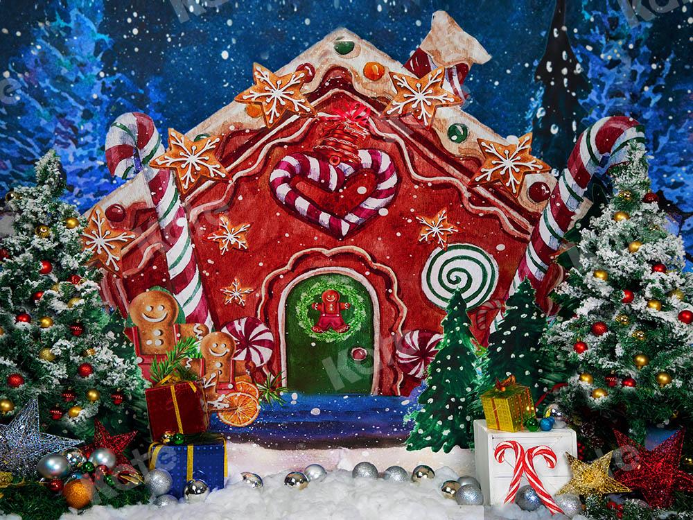 Kate Gingerbread House Christmas Backdrop Designed by Emetselch -UK
