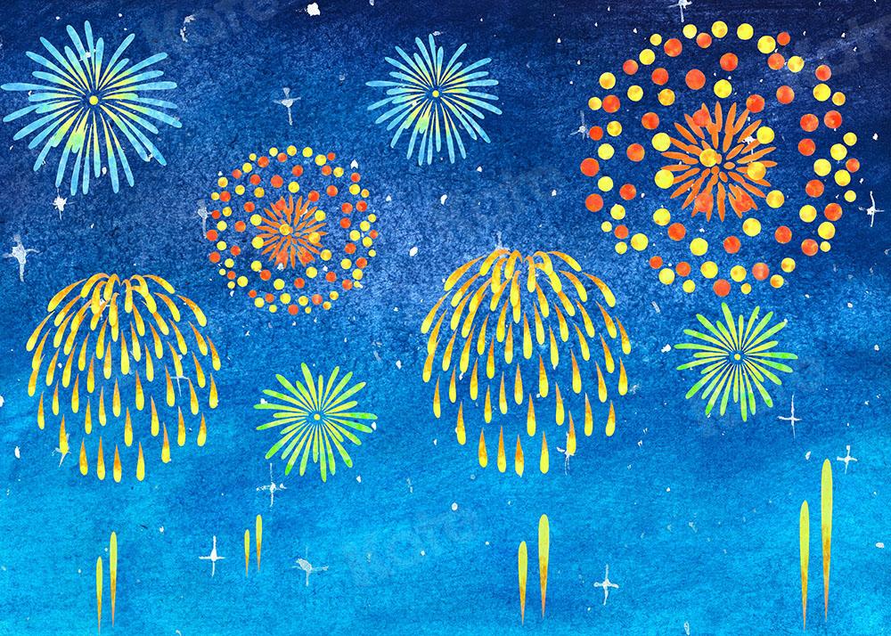 Kate Happy New Year Firework Backdrop Designed by GQ