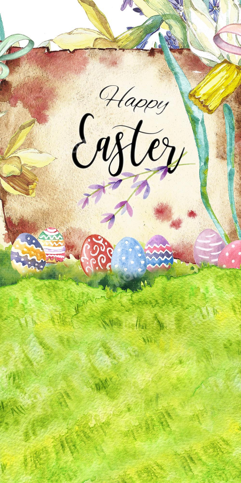 Kate Sweep Happy Easter Grass Backdrop Designed by Chain Photography -UK