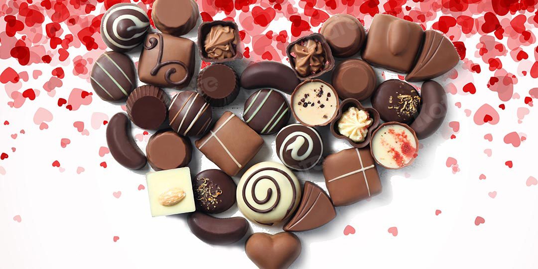 Kate Valentine's Day Heart Chocolate Backdrop Designed by Chain Photography -UK
