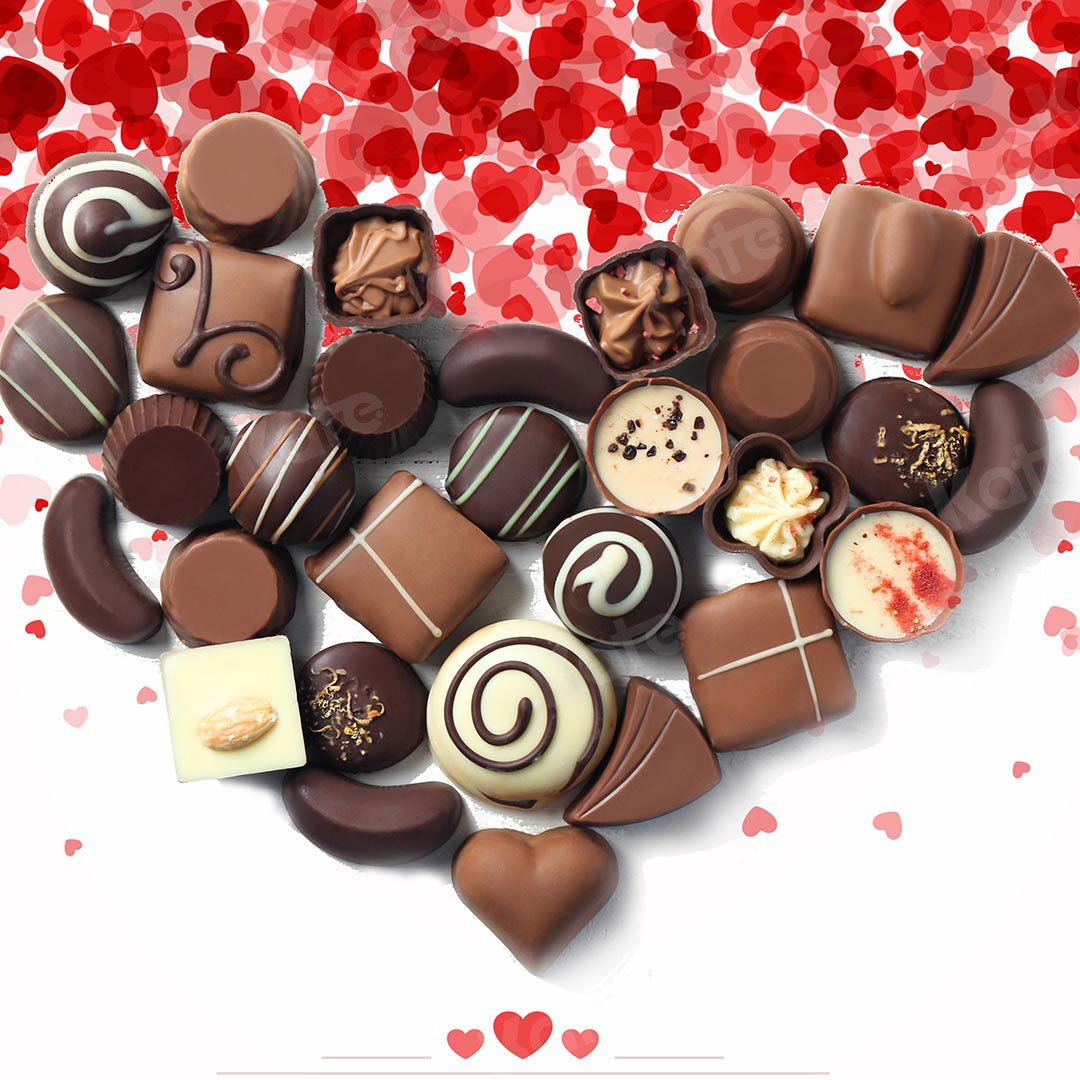 Kate Valentine's Day Heart Chocolate Backdrop Designed by Chain Photography -UK