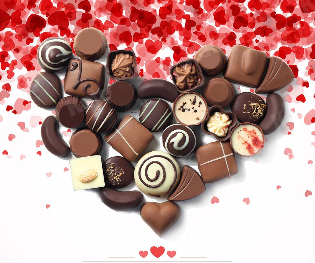 Kate Valentine's Day Heart Chocolate Backdrop Designed by Chain Photography -UK