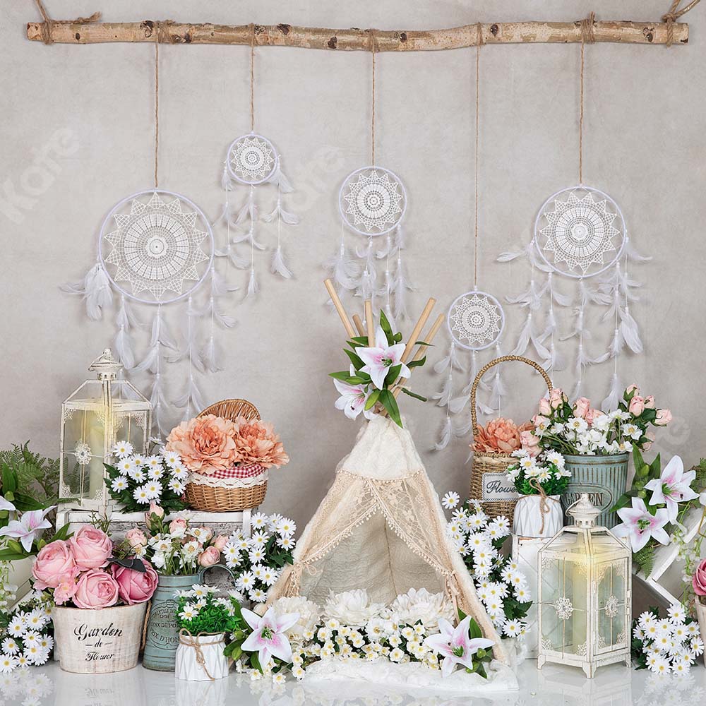Kate Spring Flower Backdrop Tent Bohemian Pendant Designed by Emetselch -UK