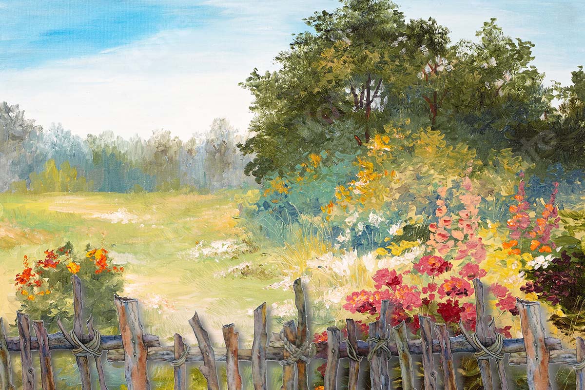 Kate Fine Art Fence Country Scene Backdrop Designed by GQ -UK