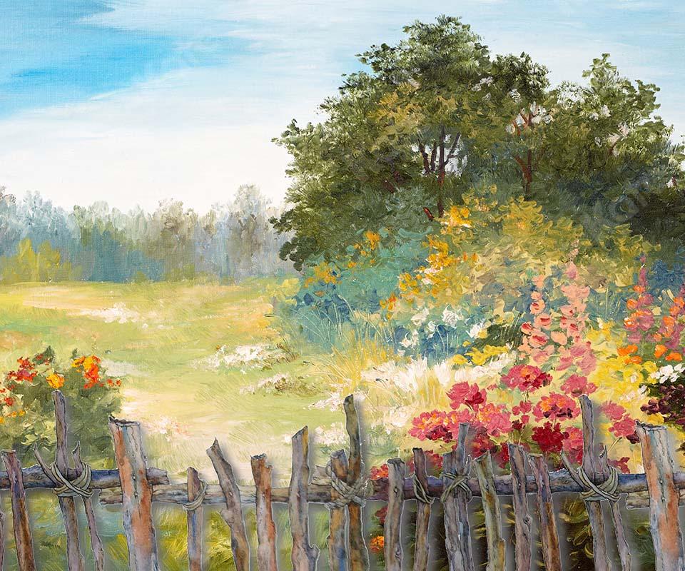 Kate Fine Art Fence Country Scene Backdrop Designed by GQ -UK