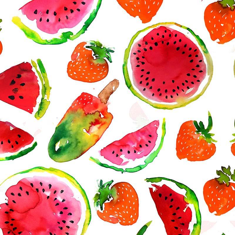 Kate Summer Watermelon Strawberry Ice Cream Backdrop Designed by GQ -UK