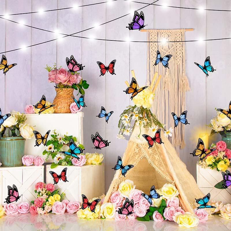 Kate Spring Flower Tent Butterfly Backdrop Designed by Emetselch -UK
