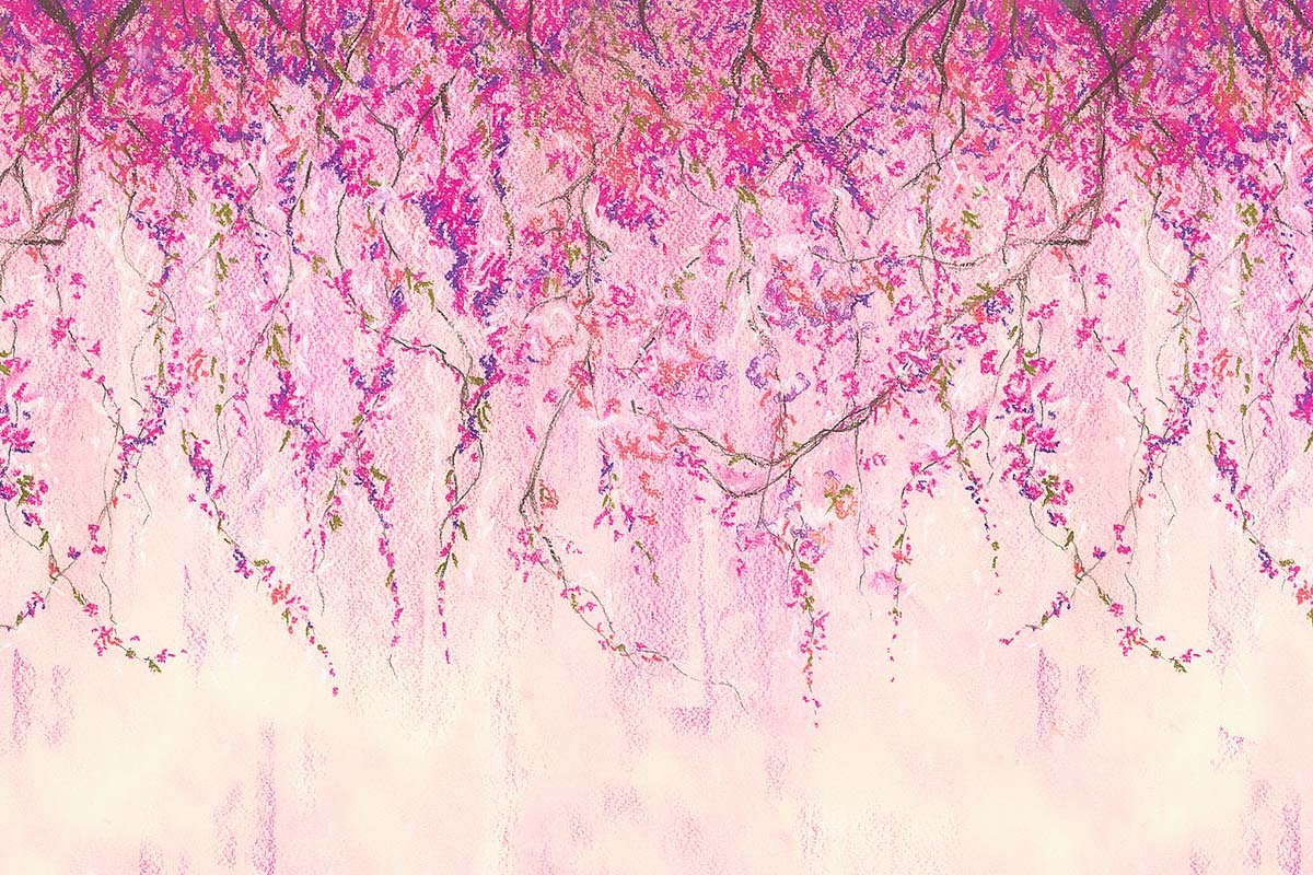 Kate Spring Pink Flowers Fine Art Violets Backdrop Designed by Chain Photography -UK
