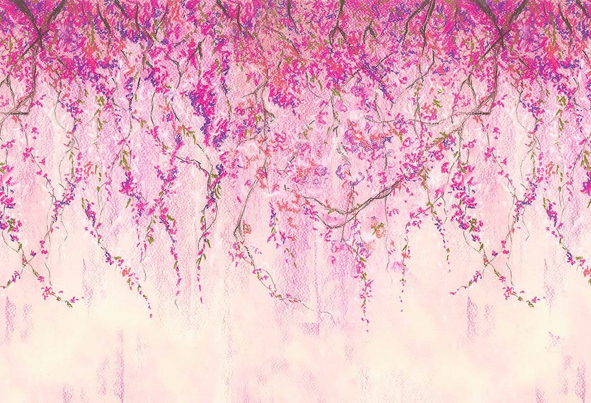 Kate Spring Pink Flowers Fine Art Violets Backdrop Designed by Chain Photography -UK