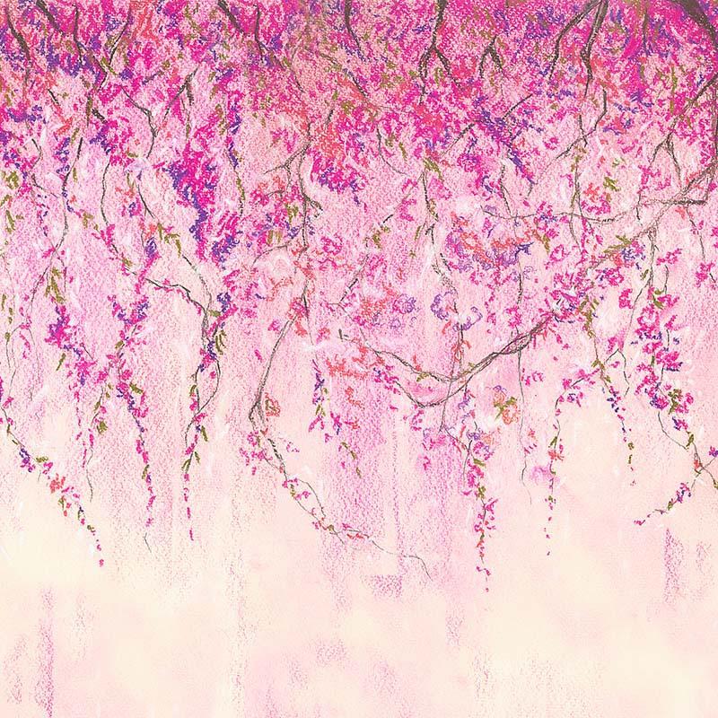 Kate Spring Pink Flowers Fine Art Violets Backdrop Designed by Chain Photography -UK