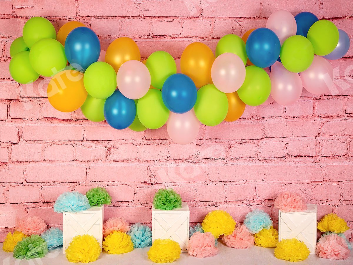 Kate Rainbow Balloons Cake Smash Backdrop Designed by Jia Chan Photography -UK