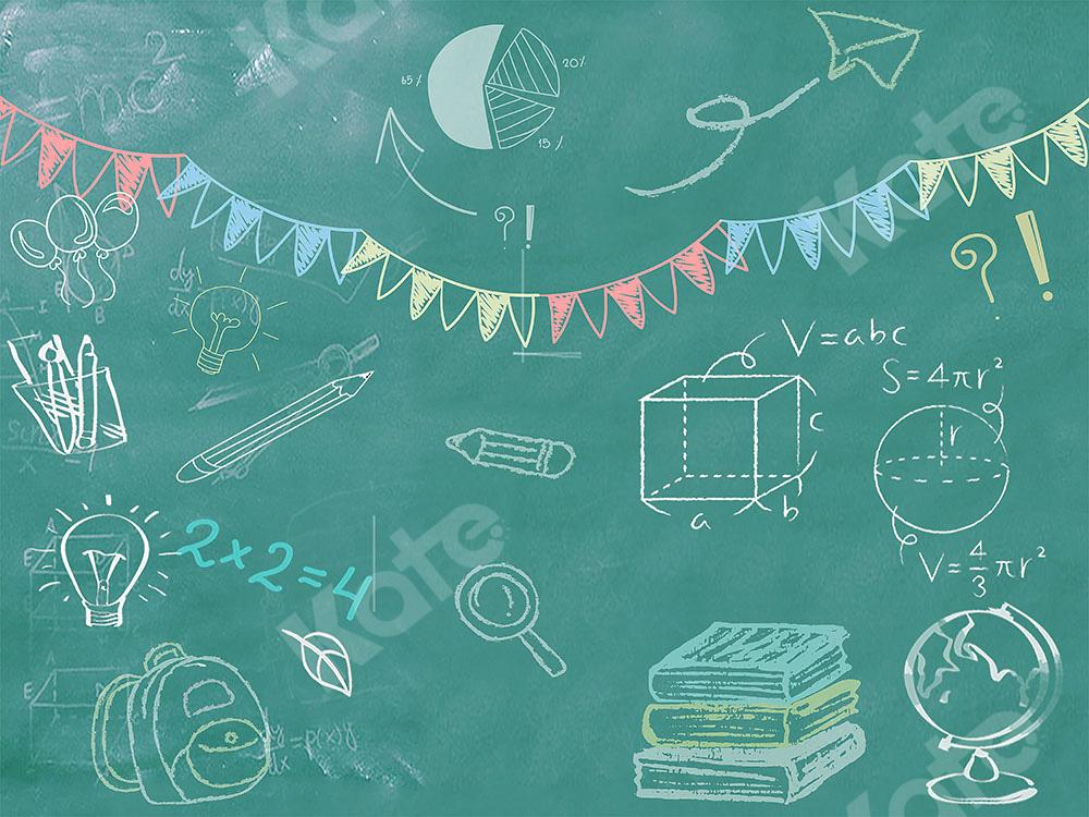 Kate Back to School Backdrop Green Blackboard Designed by Chain Photography -UK