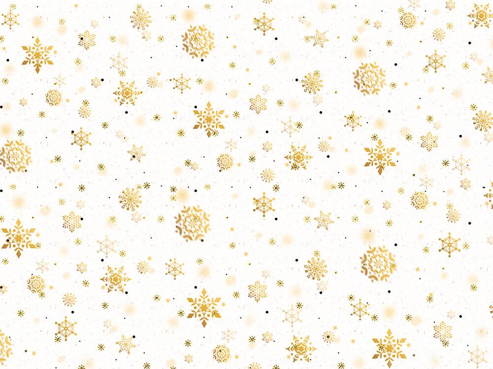 Kate Xmas/Winter Backdrop Golden Snowflake Designed by Chain Photography -UK