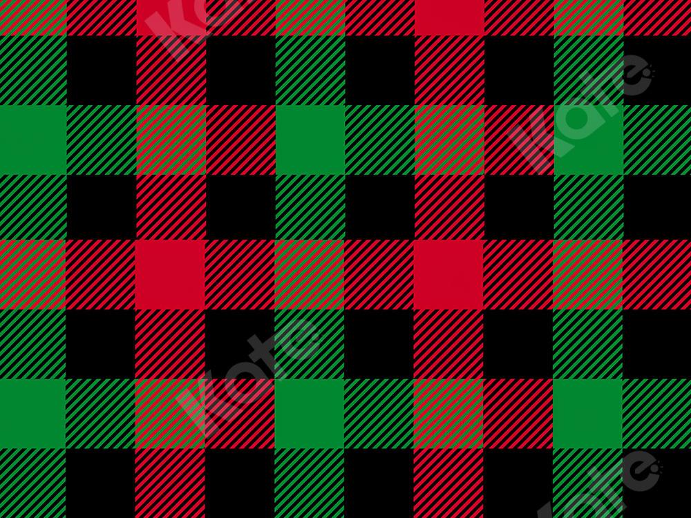Kate Christmas Black Red Green Plaid Backdrop for photography -UK