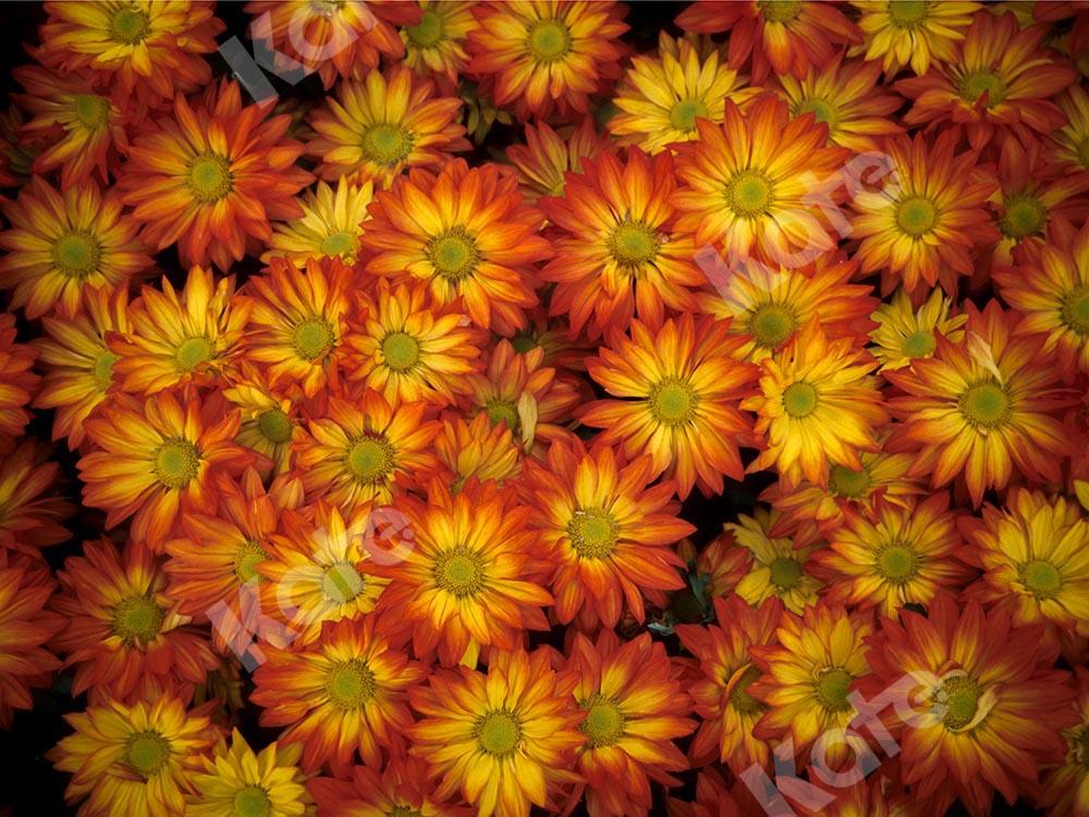 Kate Fall Flowers Yellow Daisy Backdrop Designed by Emetselch -UK