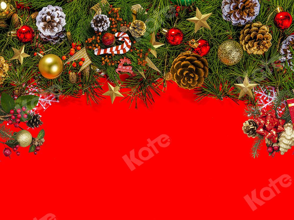 Kate Christmas Red Backdrop Designed by Chain Photography -UK