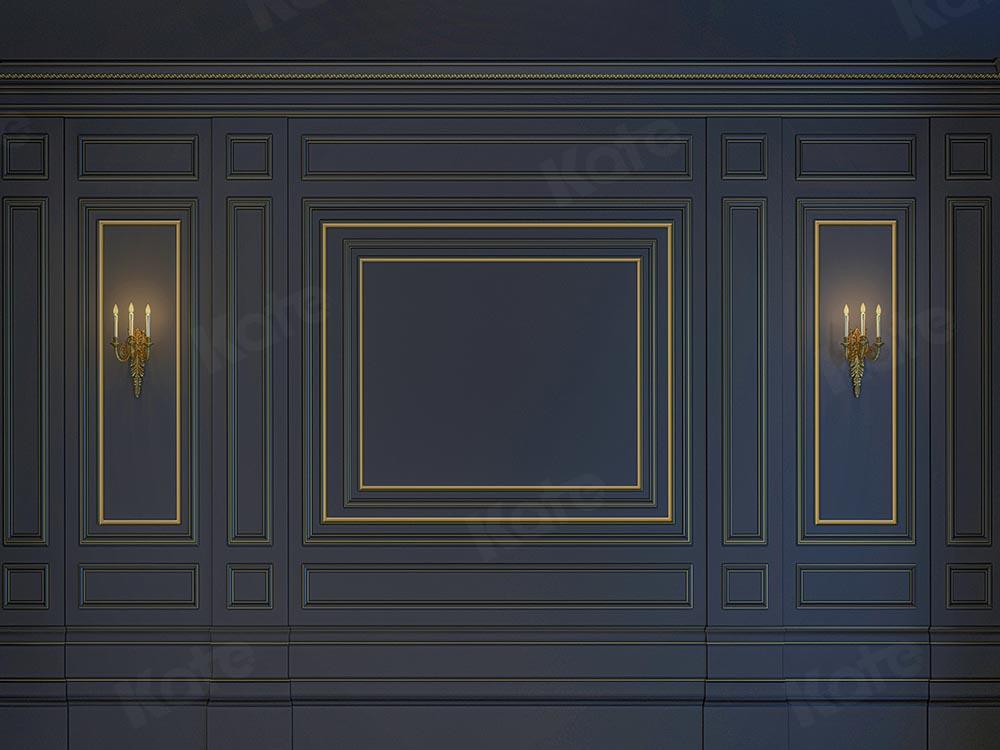 Kate Blue Retro Wall Lights Backdrop Designed by Chain Photography -UK