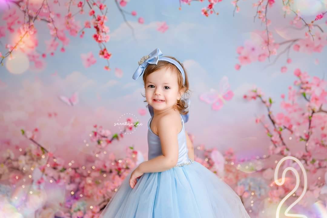 Kate Spring Cherry Peach Blossom Backdrop Designed by Chain Photography -UK