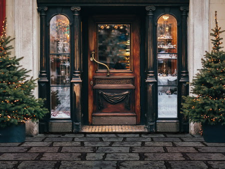 Christmas Retro Market Workshop Backdrop