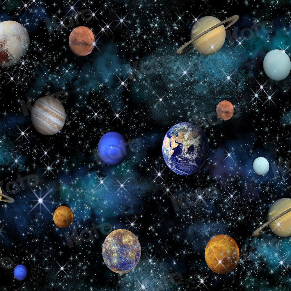 Kate Universe Space Backdrop Asteroid Stars Designed by GQ -UK